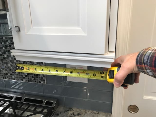 how to measure for under cabinet lighting