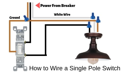 How To Wire A Light Switch Very Easy, Connecting A Light Fixture To Switch